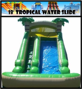 18' tropical water slide